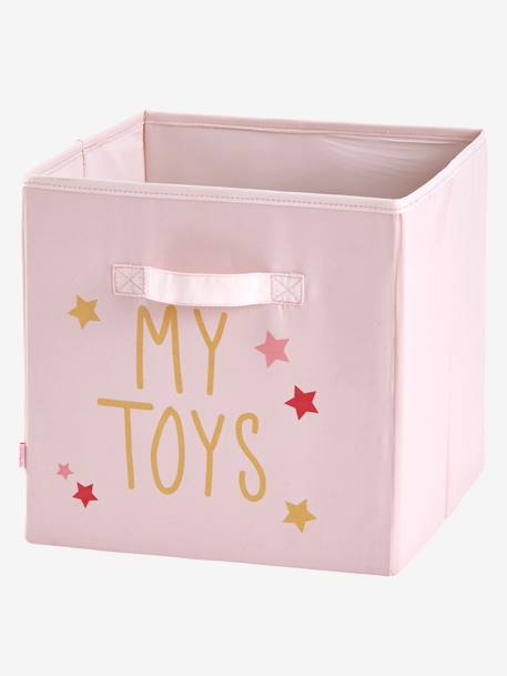 Set of 3 Fabric Storage Boxes PINK LIGHT 2 COLOR/MULTICOL R - vertbaudet enfant 