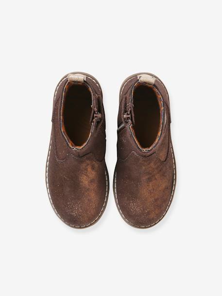 VERTBAUDET Boots Bébé Fille En Cuir Élastiquées - Style Moderne Et Confort Absolu