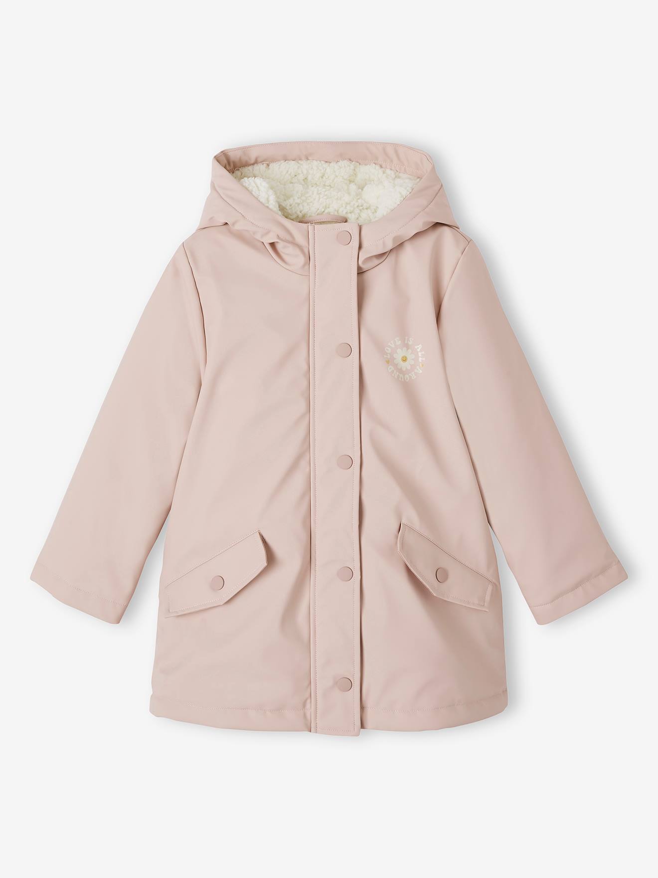 Manteau/Veste Fille John Lewis Rose à Capuche - Taille 6-9 Mois - Excellent état