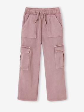 Fille-Pantalon-Pantalon cargo fille facile à enfiler