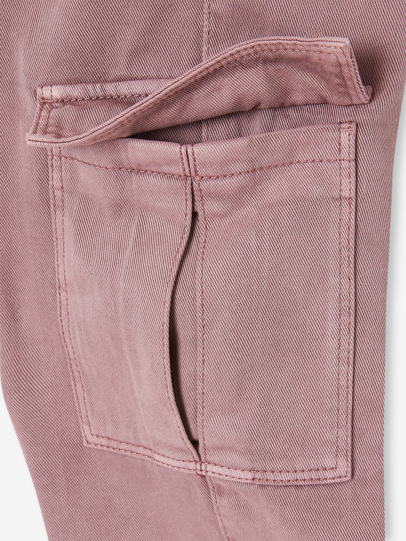 Aeslech Pantalones de carga militares de algodón para niños, 8