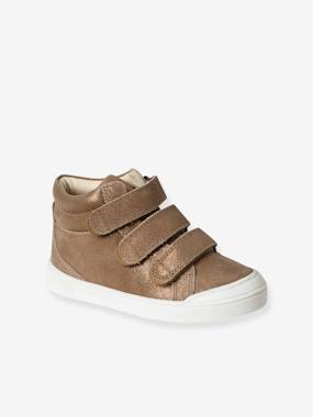 Shoes-Girls Footwear-Hook-and-Loop Leather Trainers for Girls, Designed for Autonomy