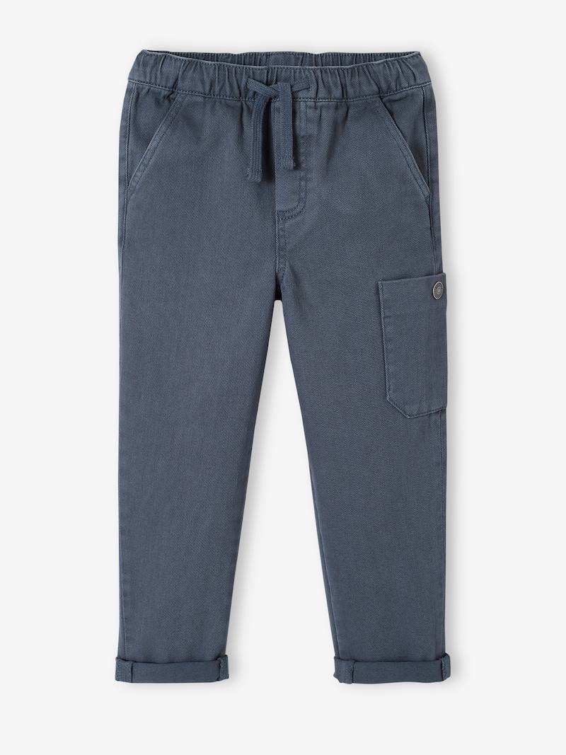 Coloured Cargo Trousers for Boys - petrol blue, Boys