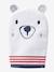 Pack of 3 Bath Gloves, Animals WHITE LIGHT SOLID WITH DESIGN - vertbaudet enfant 