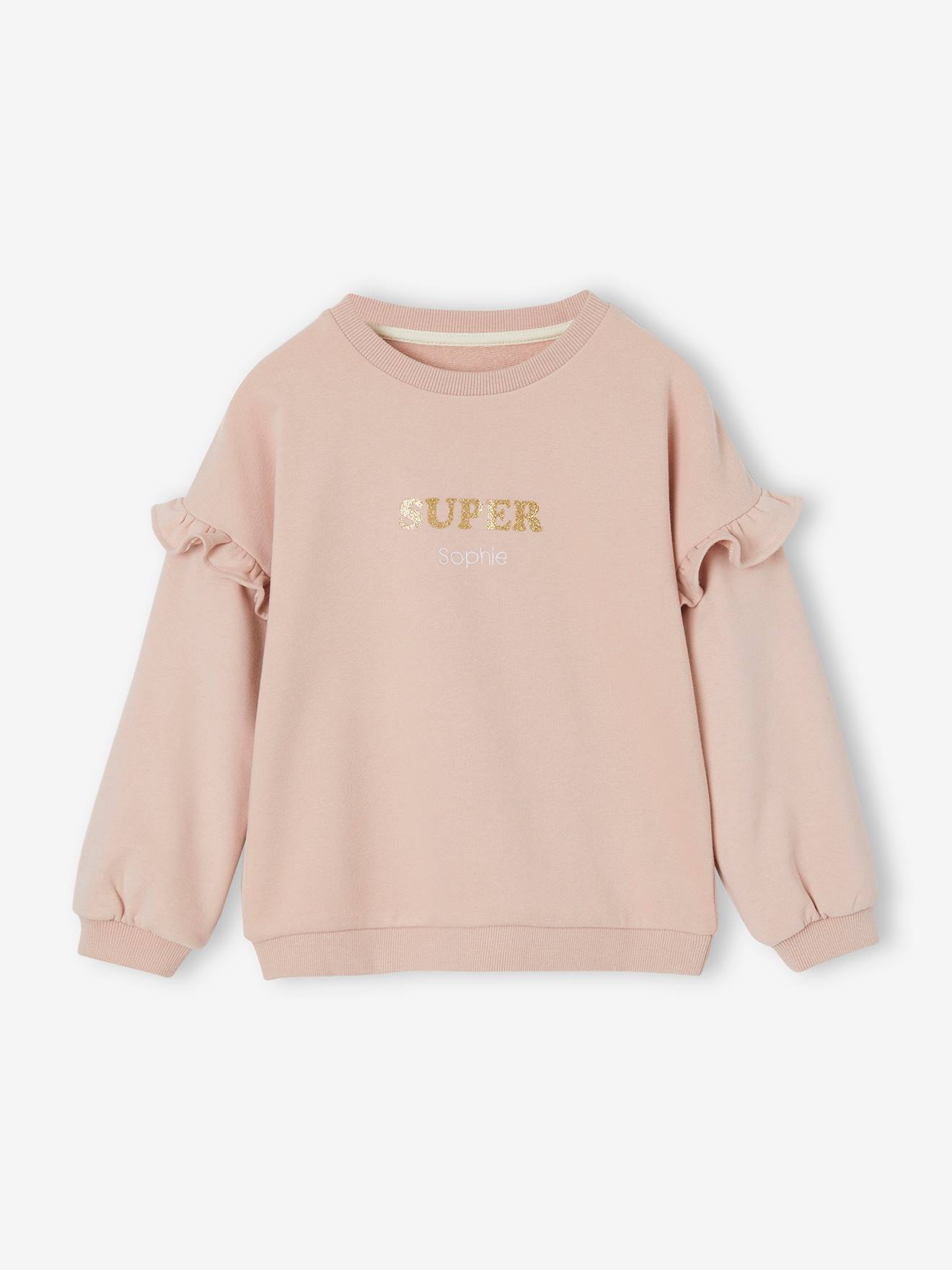 Sweat volants personnalisable fille p che Fille