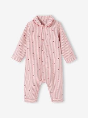 Baby-Cotton Sleepsuit with Front Opening for Baby Girls