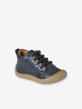 Soft Leather Ankle Boots for Baby Girls, Designed for Crawling  - vertbaudet enfant