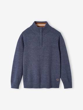 Garçon-Pull col montant zippé garçon