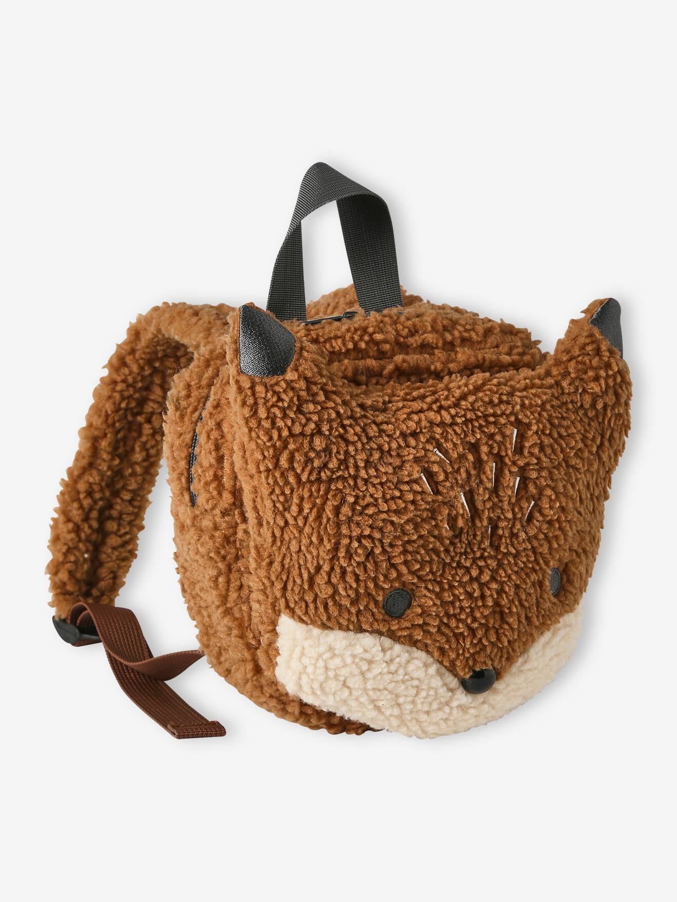 Fox Backpack in Sherpa for Children ginger