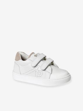 Chaussures-Chaussures fille 23-38-Baskets en cuir enfant