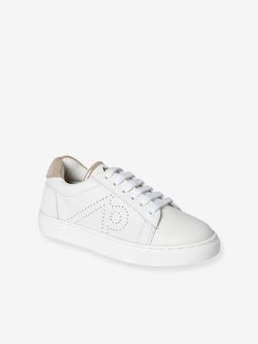 Shoes-Girls Footwear-Leather Trainers for Children