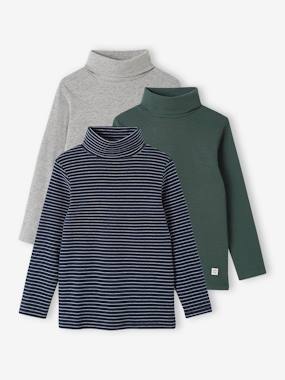 Boys-Tops-Pack of 3 High Neck Tops for Boys