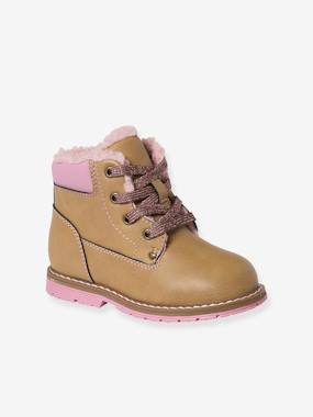 Boots fourrées lacées fille collection maternelle  - vertbaudet enfant