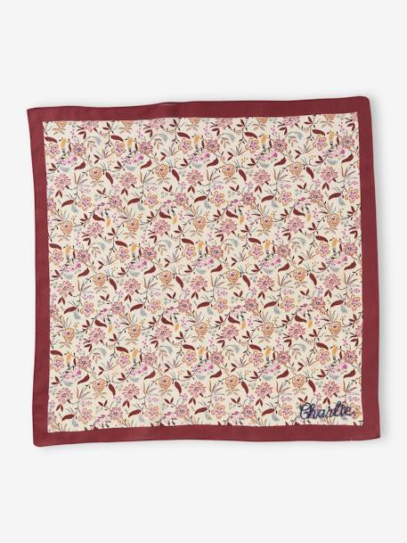 Foulard fleuri personnalisable fille mauve - vertbaudet enfant 