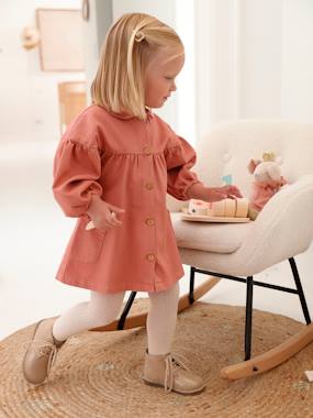 Baby-Twill Dress with Peter Pan Collar for Babies