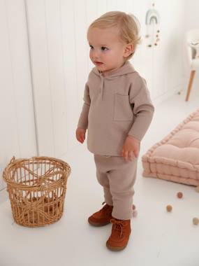 Baby-Knitted Combo: Jumper + Trousers for Babies