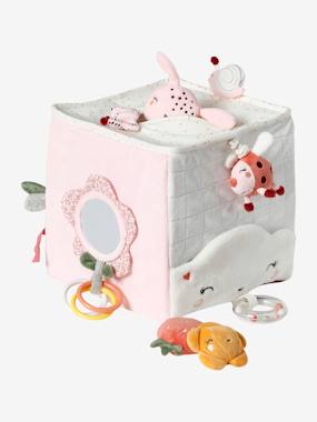 Toys-Baby & Pre-School Toys-Large Activity Cube in Fabric, Pink World