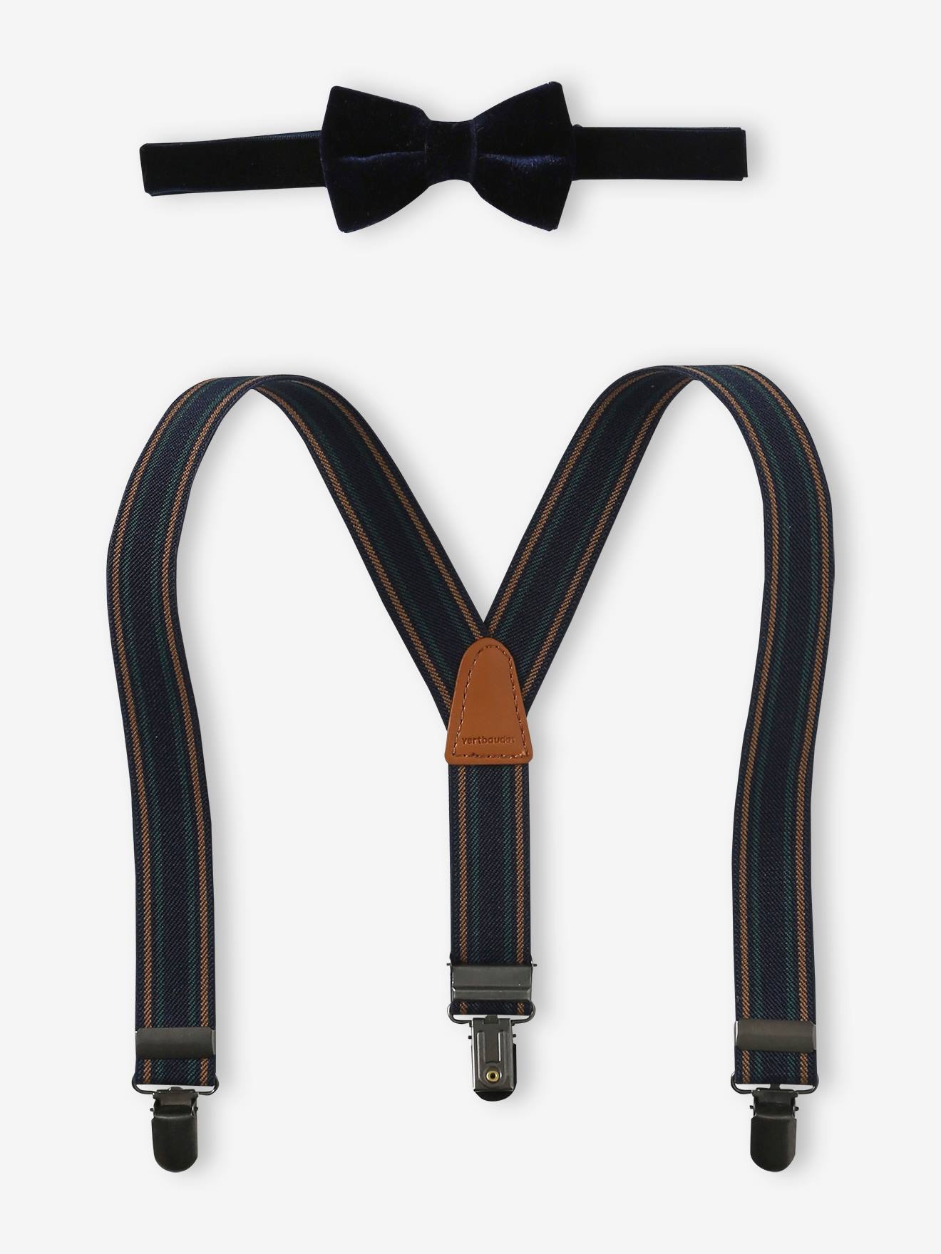 braces bow tie set