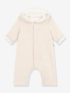 Baby-Quilted Jumpsuit with Hood in Cotton for Babies, PETIT BATEAU