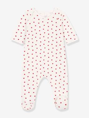 Pyjama enfant 2 pièces mixte coeurs rouges en molleton - Petit Pois