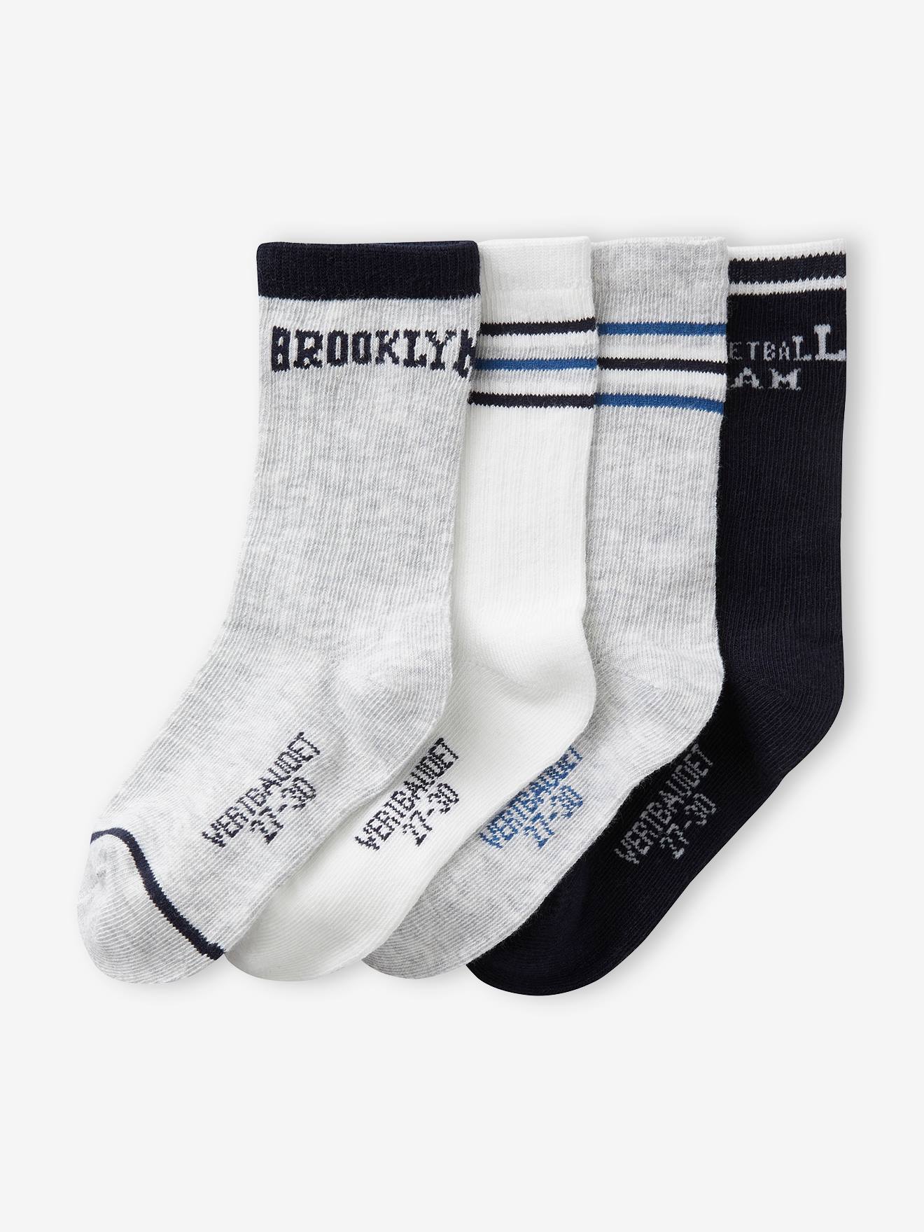 Pack of 5 Pairs of Sports Socks for Boys - grey