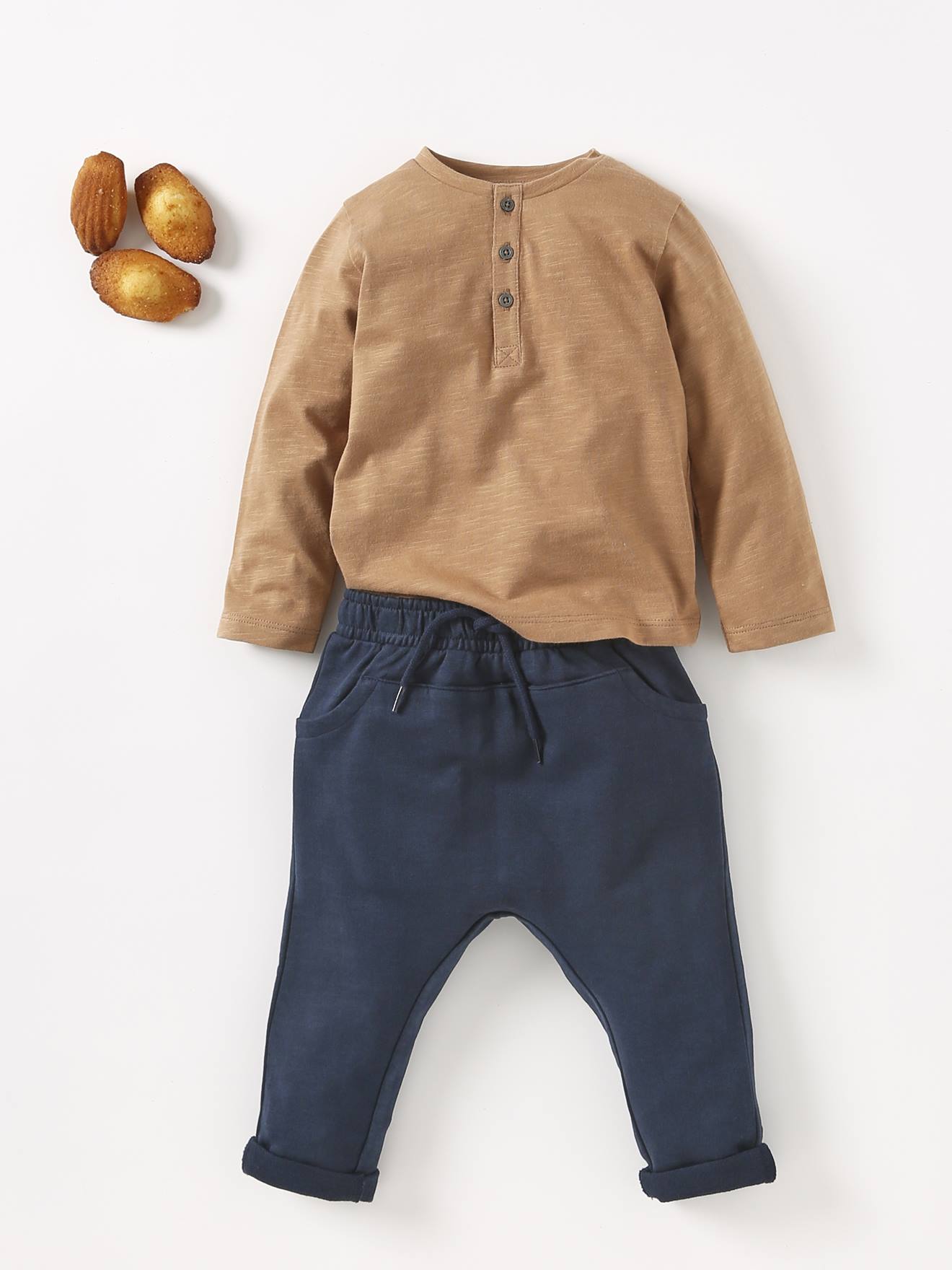 Pack De 3 Pantalons Garçon - Taille élastique - Coton Doux - 0 à 3 Ans