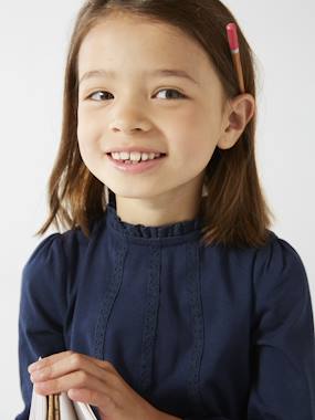 T-shirt blouse Basics fille détails en macramé  - vertbaudet enfant