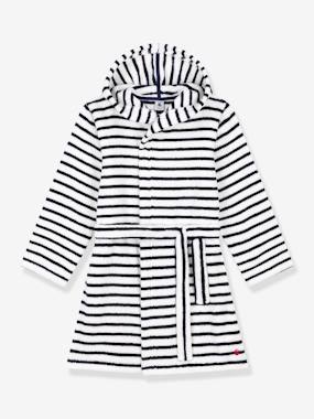 -Striped Bathrobe in Towelling, PETIT BATEAU