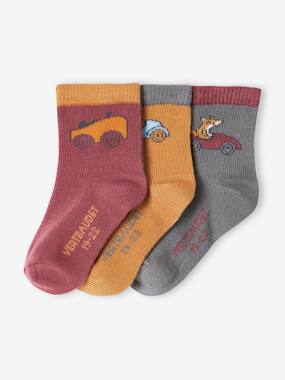 Pack of 3 Pairs of Car Socks for Baby Boys  - vertbaudet enfant