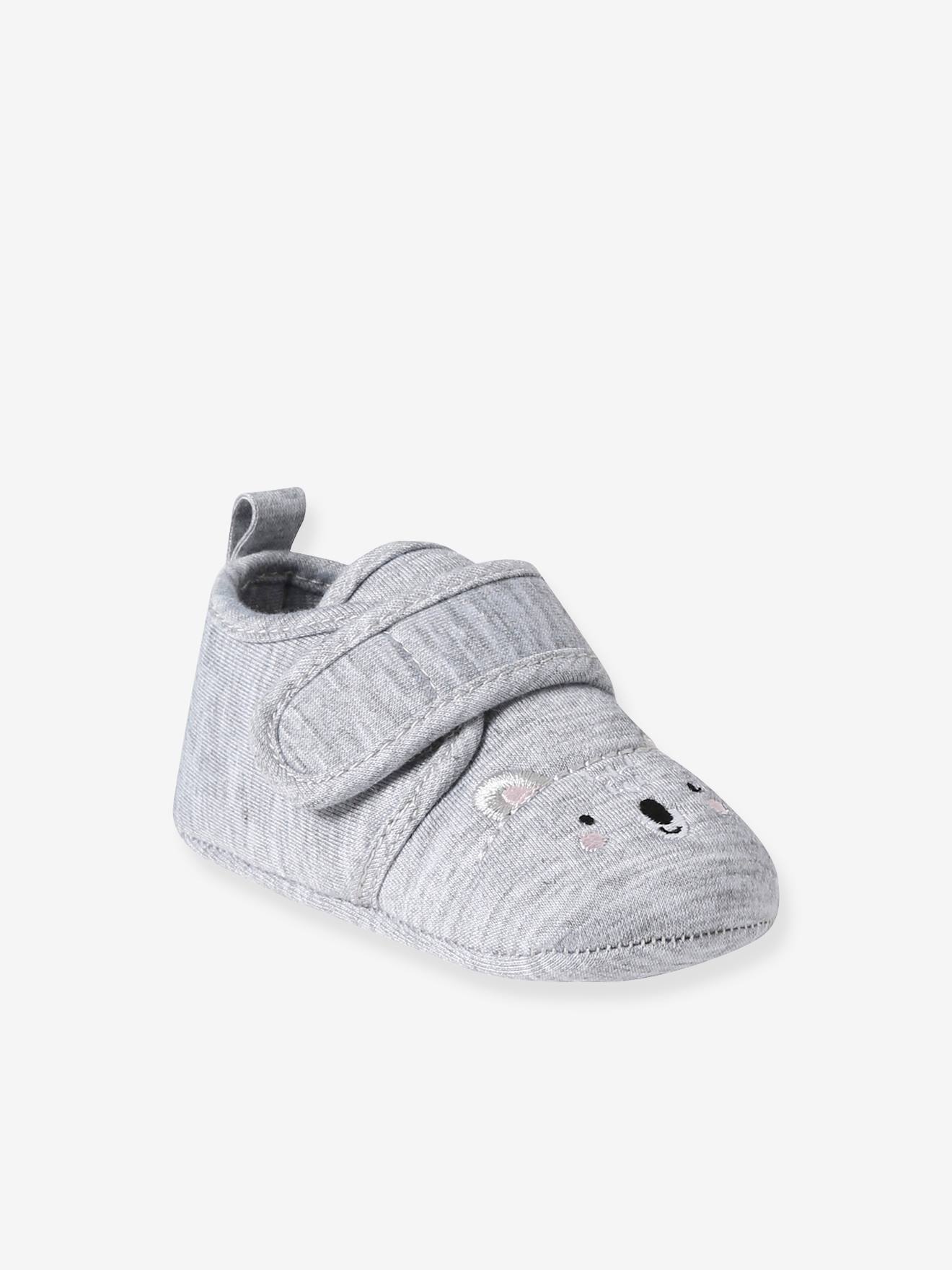 Lightweight Indoor Shoes with Hook and Loop Strap for Babies