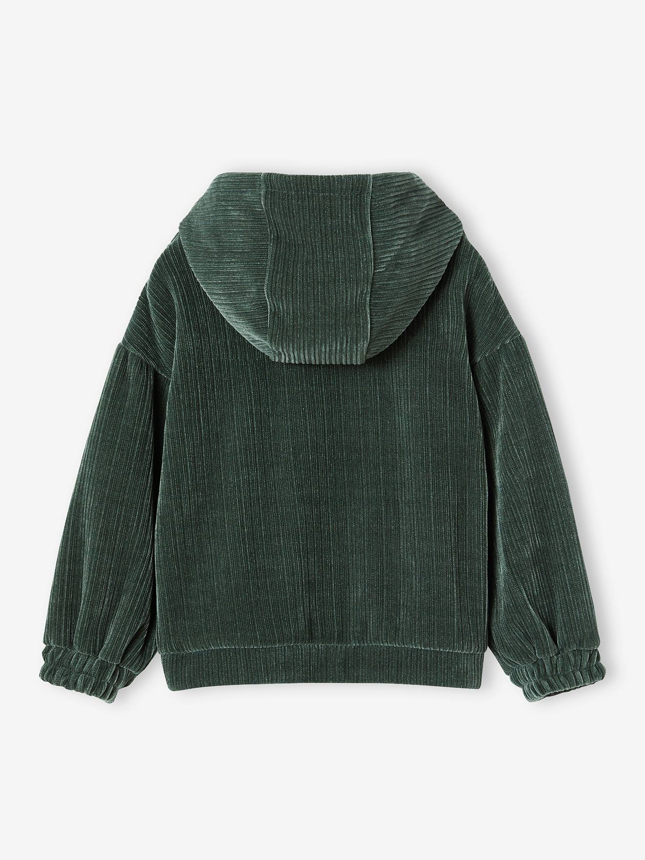 Corduroy zip up online hoodie