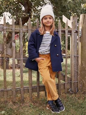 Girls-Trousers-Corduroy Paperbag Trousers for Girls