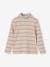 Polo Neck Top in Rib Knit for Girls multicoloured+striped blue - vertbaudet enfant 