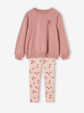 Fille-Ensemble-Ensemble sweat + legging imprimé fille