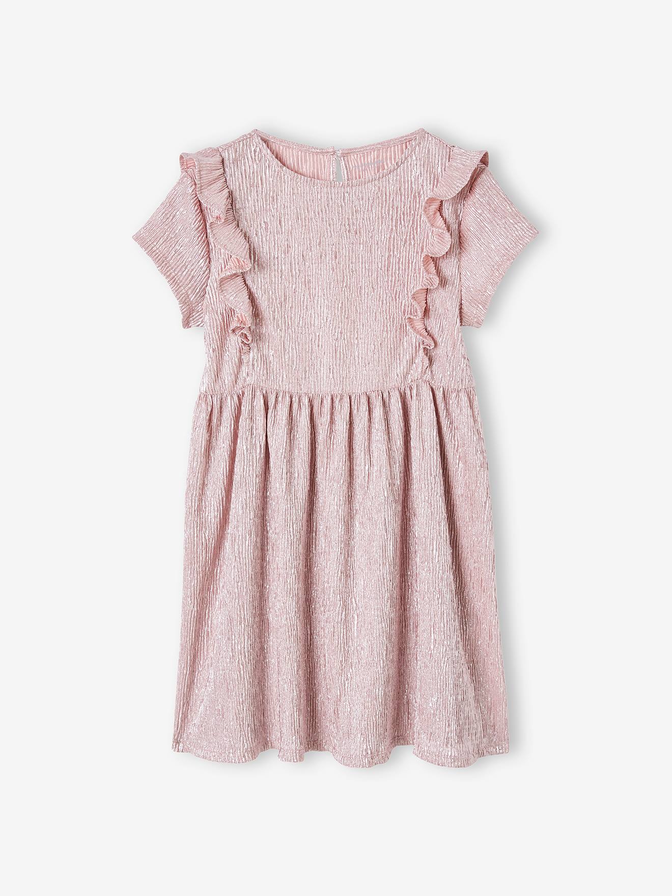 Occasion Wear Dress in Fancy Iridescent Fabric for Girls Vertbaudet