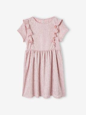 Fille-Robe de fête en tissu lamé fantaisie fille