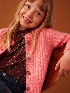 Girls-Loose-Fitting Soft Knit Cardigan for Girls