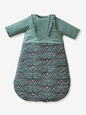 Bedding & Decor-Dual Fabric Baby Sleeping Bag with Removable Sleeves, Brocéliande