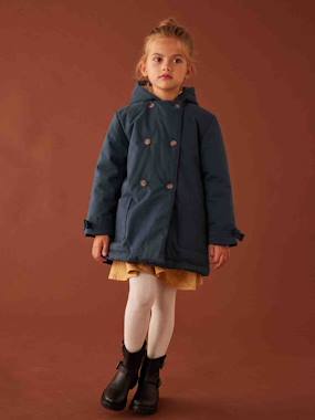 Fille-Parka à capuche chic effet peau de pêche fille