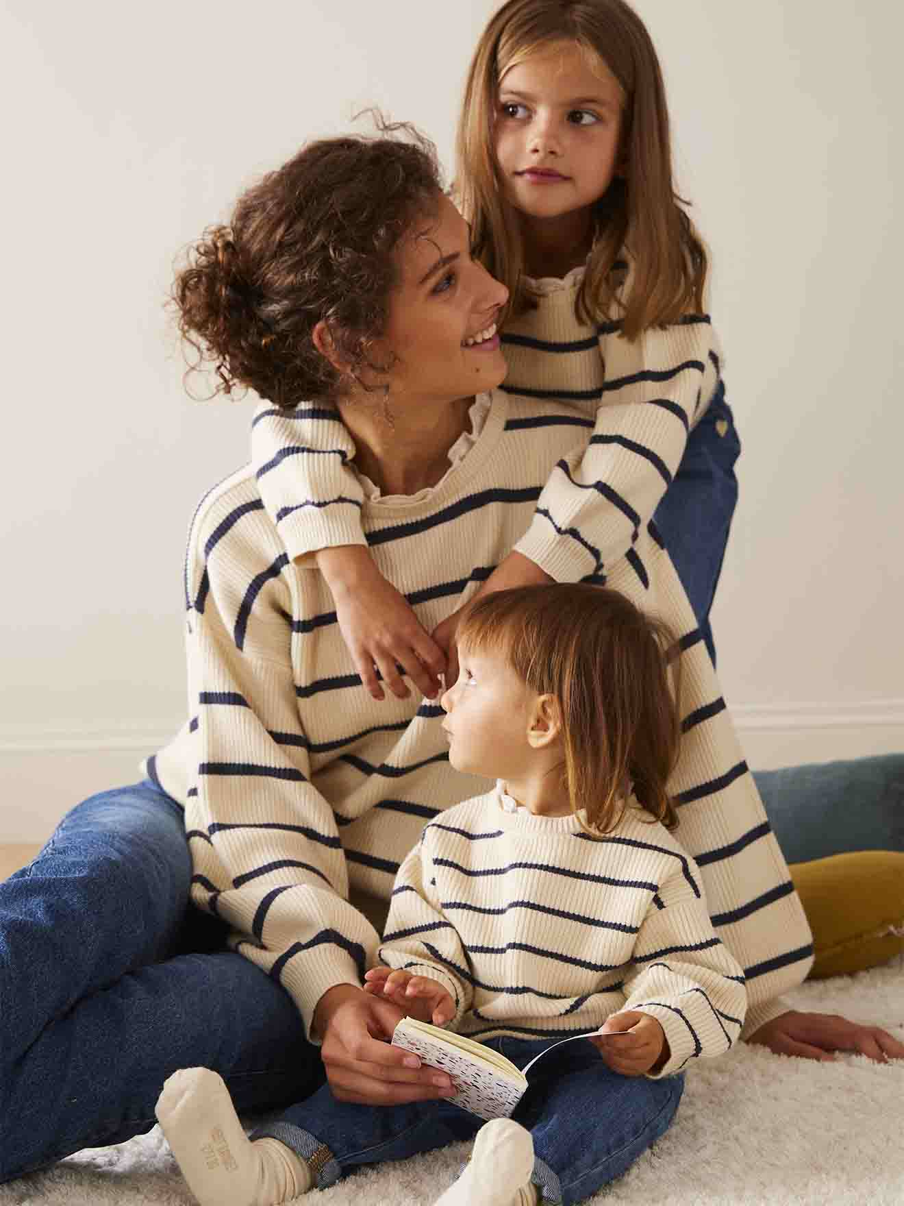 Striped Dual Fabric Jumper, Capsule Collection Mum-Daughter-Baby ...