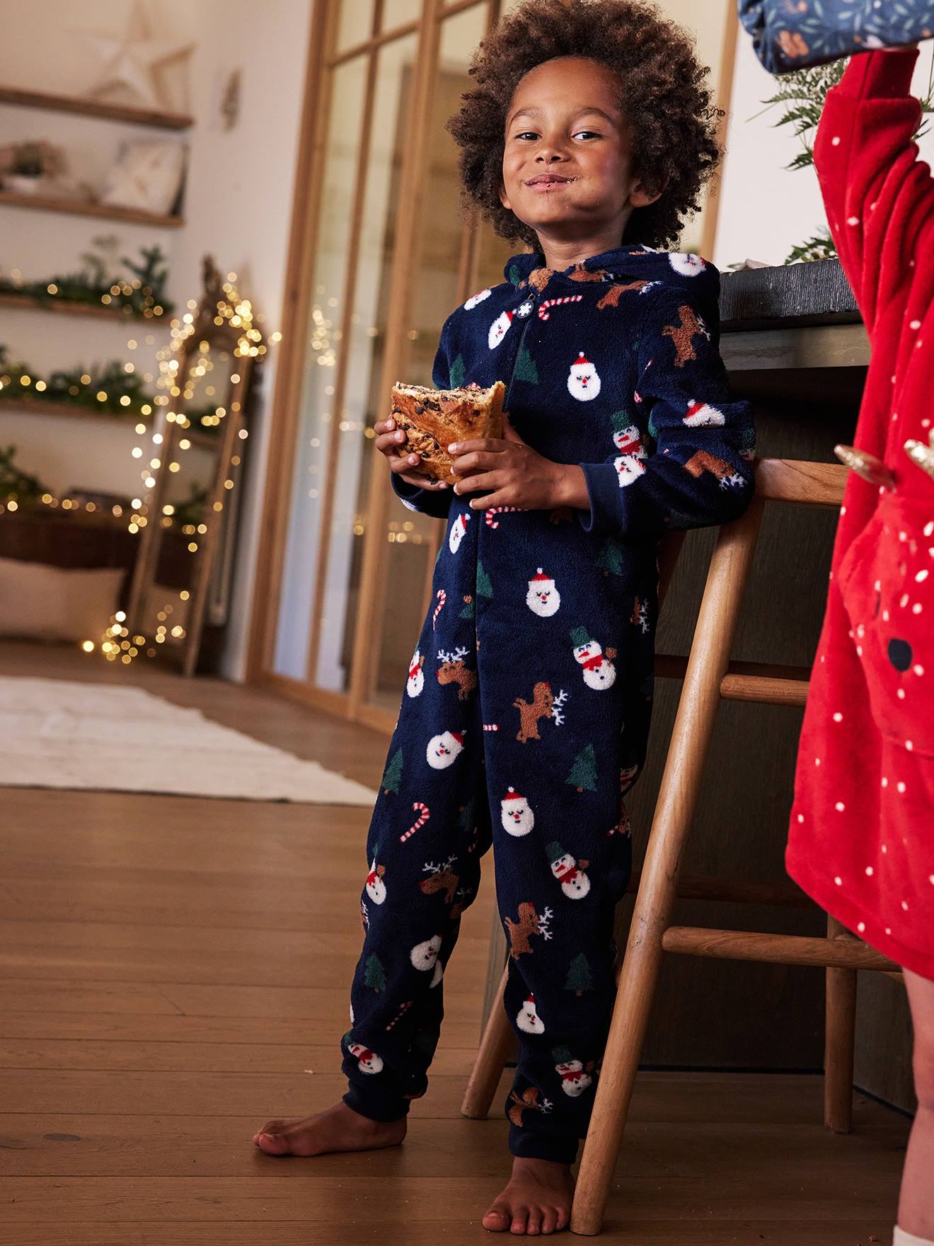 Pyjama Noel Enfant Noël Combinaison D'hiver,Costume Noël Enfant 8