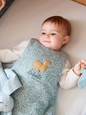 Bedding & Decor-Baby Bedding-Sleepbags-Sleeveless Baby Sleeping Bag in Cotton Gauze, Brocéliande