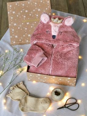 -Coffret de Noël "bichette" sweat capuche animée et chaussettes scintillantes fille