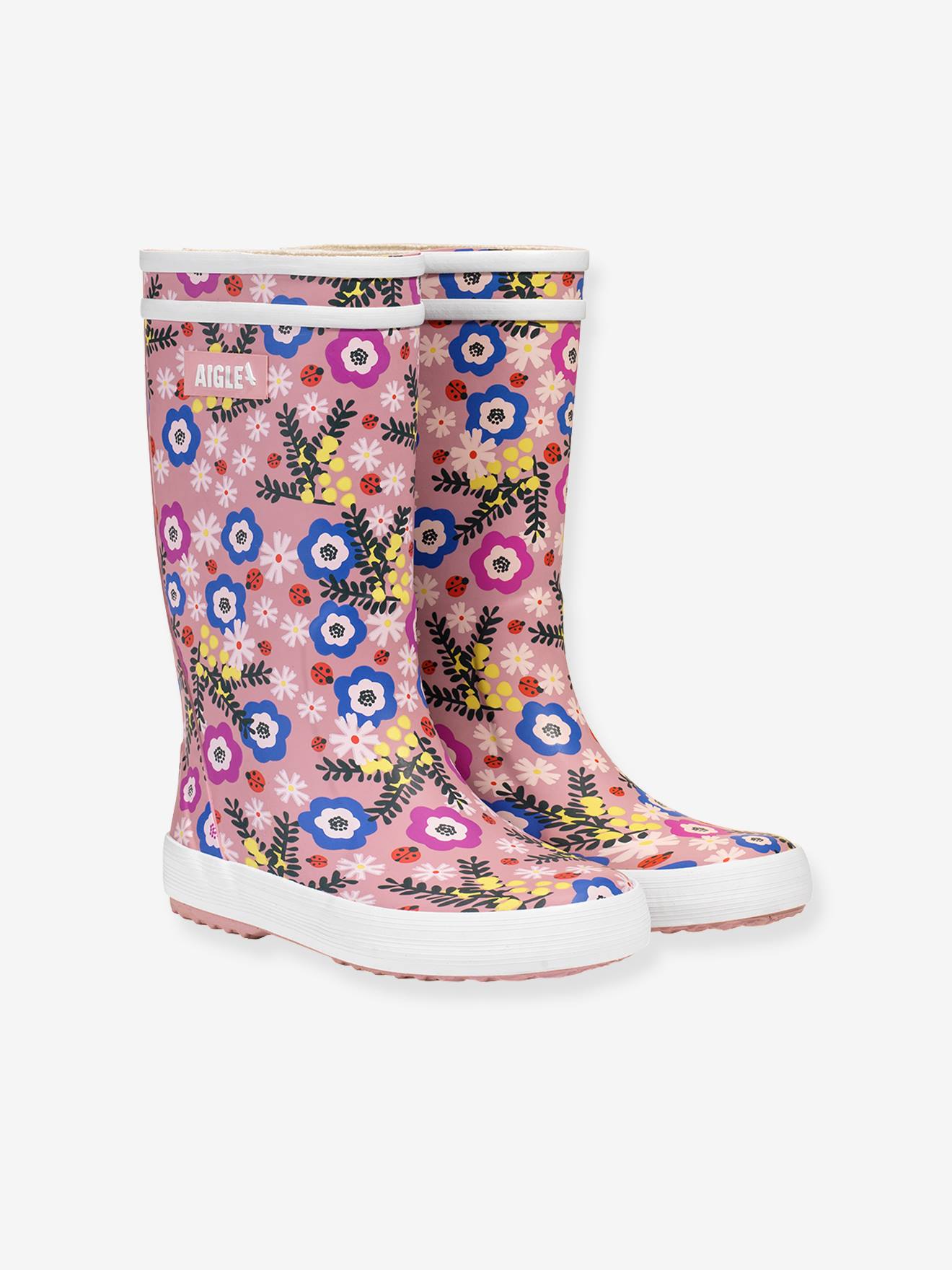 Bottes de pluie imprimées fille collection maternelle - rose fleuris,  Chaussures