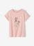 T-Shirt with Bicycle Motif for Girls aqua green+ecru+pale pink+rosy+WHITE MEDIUM SOLID WITH DESIGN - vertbaudet enfant 