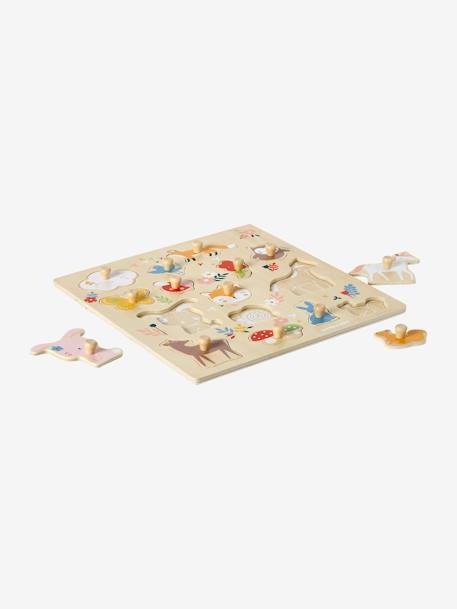 Puzzle boutons FORÊT ENCHANTÉE en bois FSC® rose - vertbaudet enfant 