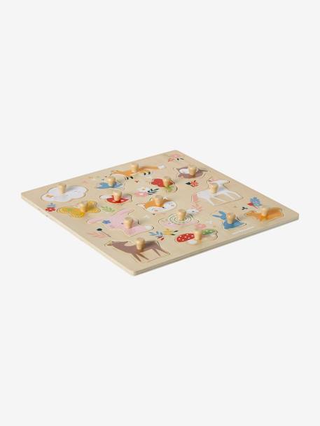 Puzzle boutons FORÊT ENCHANTÉE en bois FSC® rose - vertbaudet enfant 