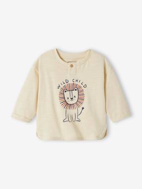 Baby-T-shirts & Roll Neck T-Shirts-T-shirts-Long Sleeve "Lion" Top for Babies