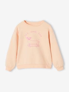 -Basics Sweatshirt with Motif for Girls