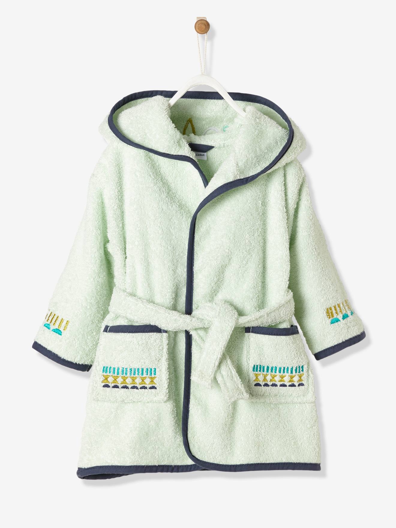 Peignoir De Bain Bebe Vert Pale Bebe